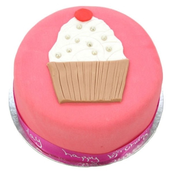 Birthday Pink Cup Cake