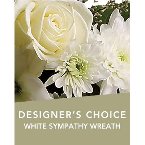 DC White Sympathy wreath
