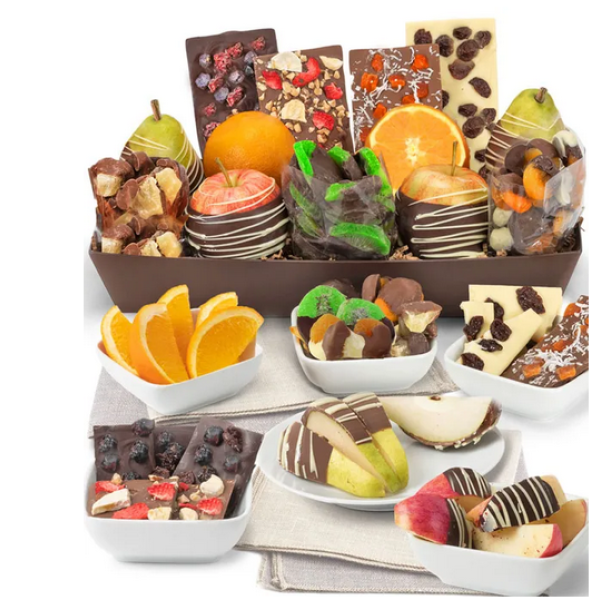 Heavenly Chocolate Covered Fruit Basket